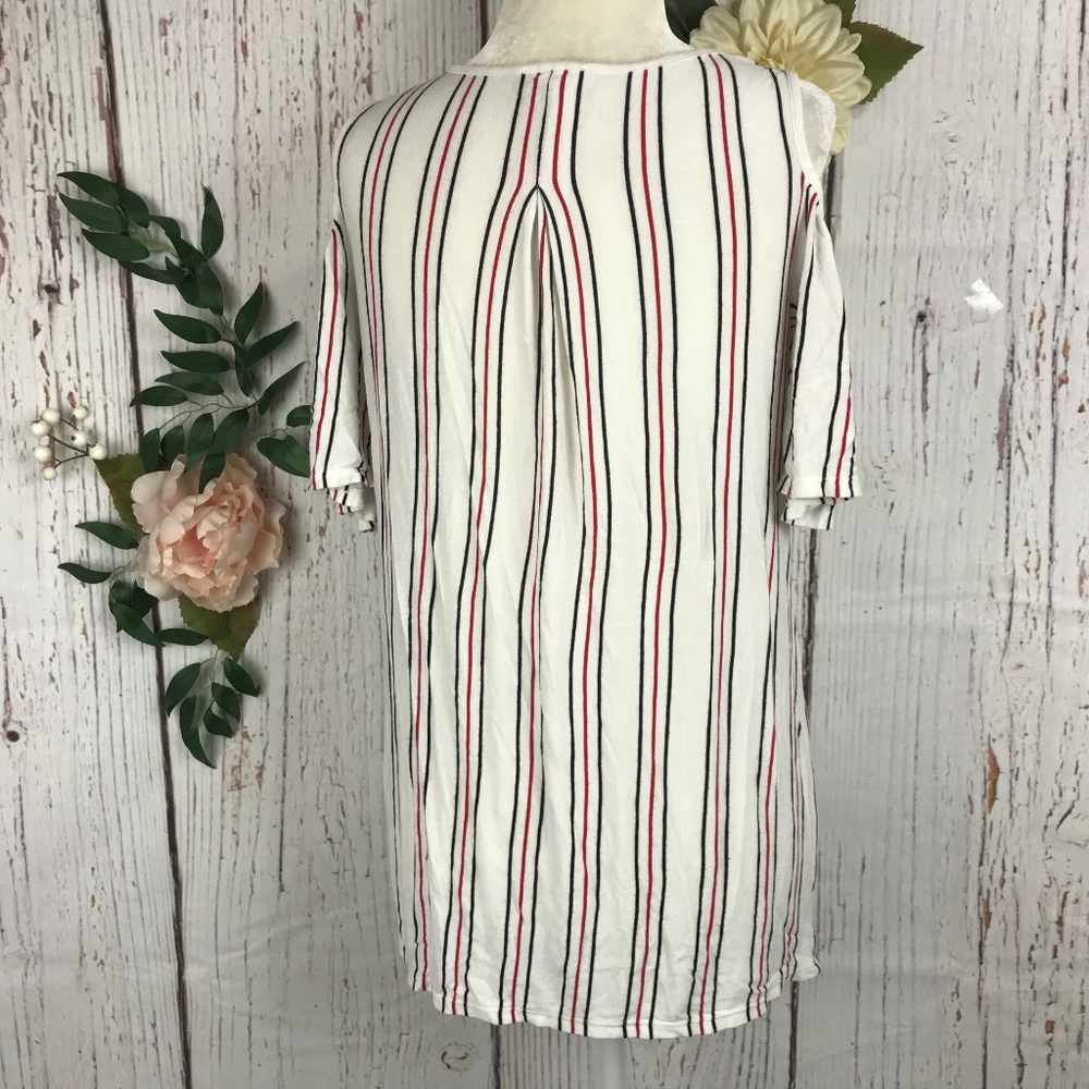 Max Studio Size S Stripe Red Verticle Striped Top - image 3